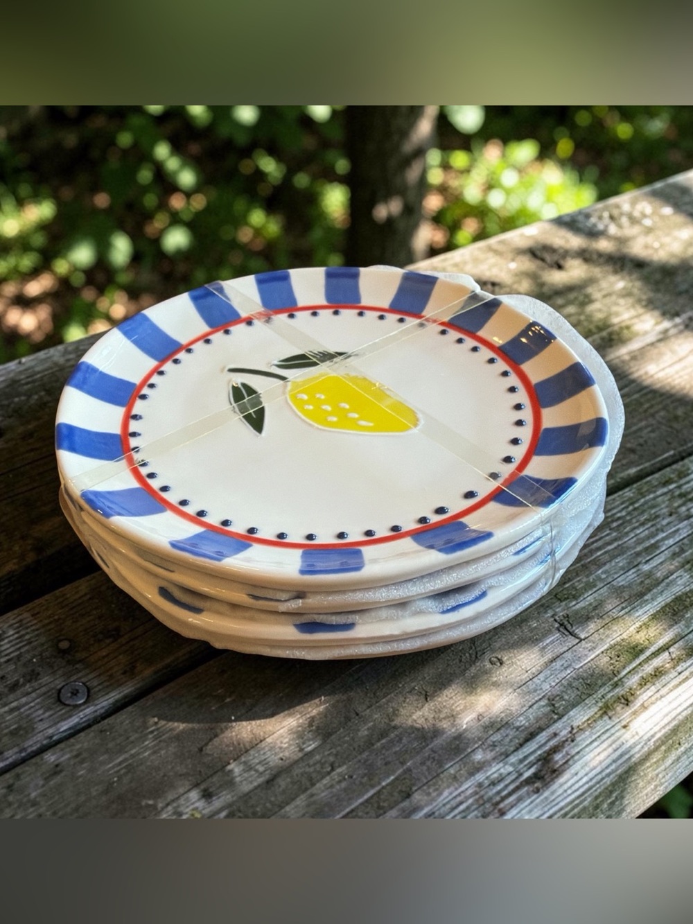 The Spring Shop Lemon Plates Set Of 4 8”x6”